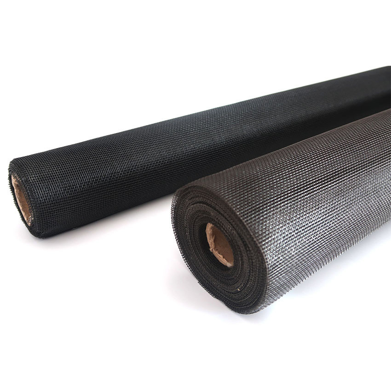 ถ่านหิน ดํา PVC ผิวเคลือบไฟเบอร์กลาส Screen ปรสิตต่อต้านพืชร้าย การติดตั้งด้วยเส้นวงกว้าง 0.33mm