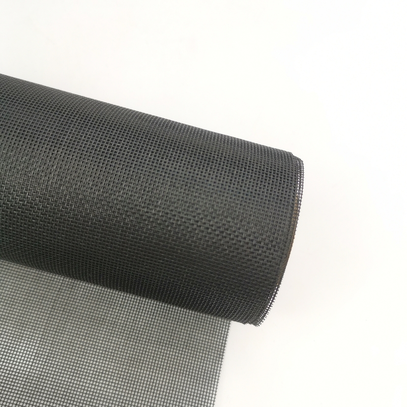 280 กรัม/ม2 สีดําหรือสีเทา PET Mesh Screen Roll 1-3m กว้าง 30m ถึง 100m ยาว
