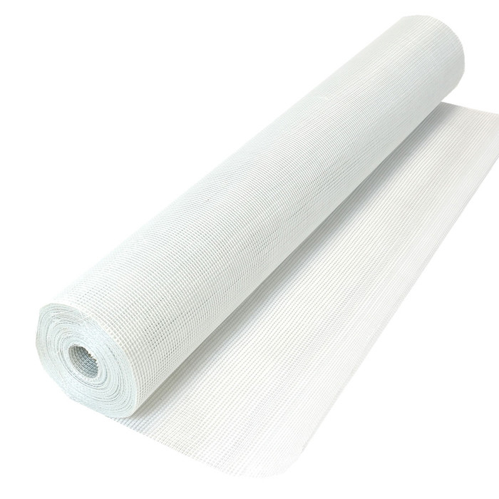 สีขาว C Glass Fiberglass Mesh / สายใยแก้วผ้าสําหรับผนัง 50m-200m ความยาว กันน้ํา