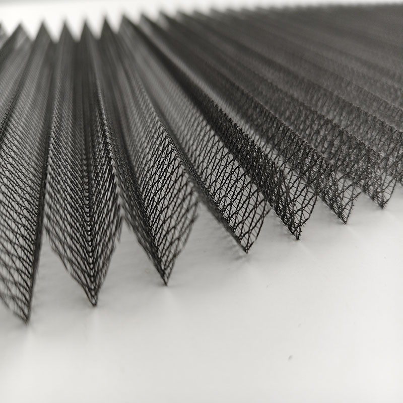 Custom 16mm Pleated Height Anti Mosquito Pleated Fly Screen สําหรับประตูเลื่อนและพับ