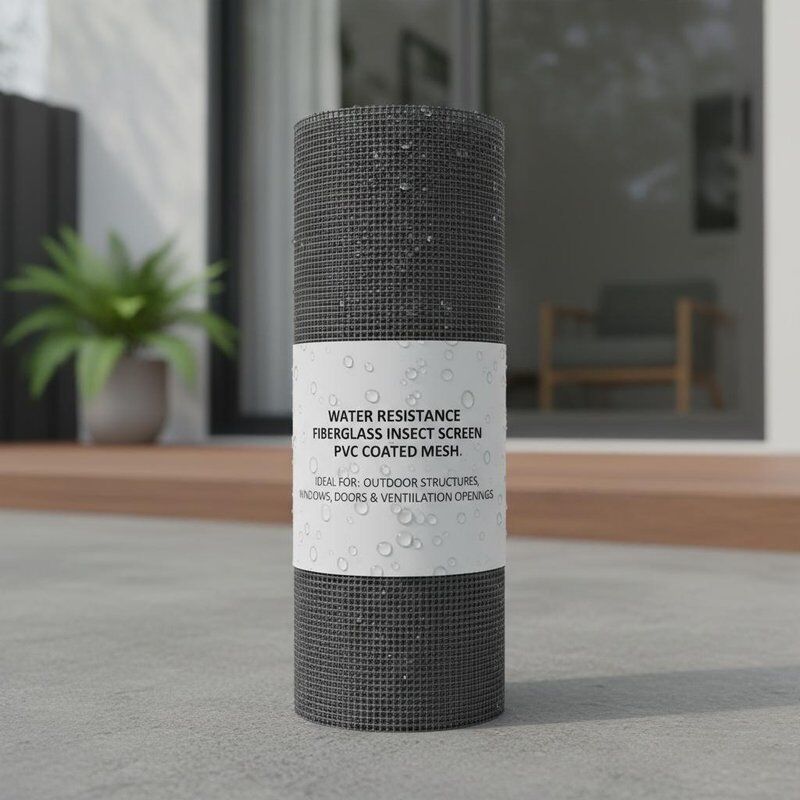 มุ้งลวดไฟเบอร์กลาสกันน้ำเคลือบ PVC เหมาะสำหรับโครงสร้างกลางแจ้ง หน้าต่าง ประตู และช่องระบายอากาศ