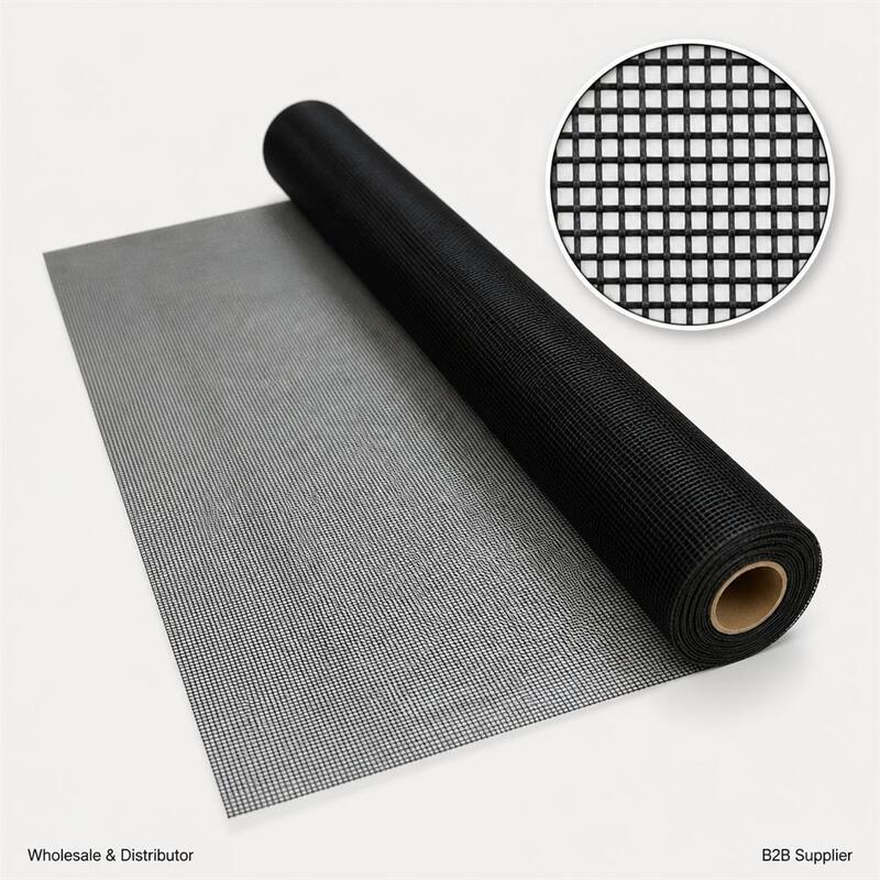 ตาข่ายไฟเบอร์กลาสสีดำ 14x14 ตาข่าย 80 กรัม ความแข็งแรงสูง สำหรับมุ้งลวดหน้าต่าง ห้องนั่งเล่น