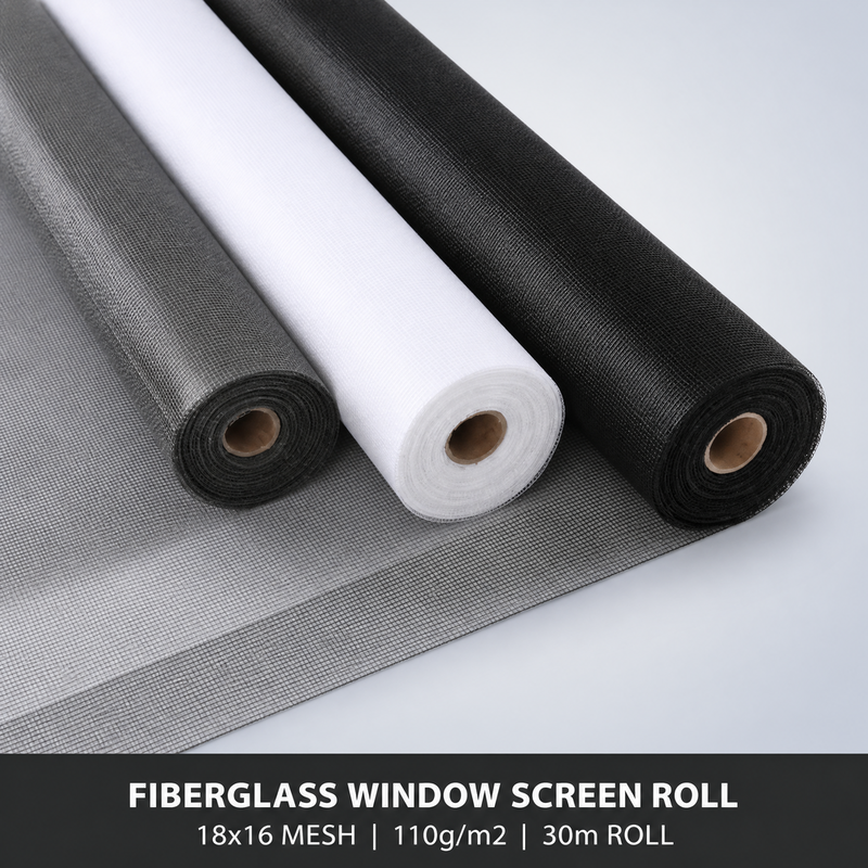 ป้องกันแมลง สกรีนหน้าต่างไฟเบอร์กล๊าส ขนาด 18 x 14 Mesh เครือข่ายหน้าต่างไฟเบอร์กล๊าสที่ทนทานแข็งแรง