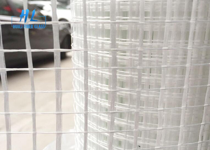 5 * 5MM ไฟเบอร์กลาสตาข่ายสุทธิทนอุณหภูมิสูงสีขาว
