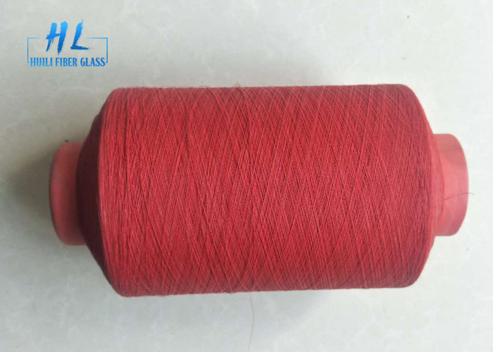 เส้นด้ายใยแก้วเคลือบ PVC สีแดงทนความร้อนได้ดี