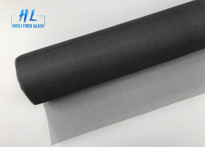 17 * 14 110g ต่อ m2 หน้าจอแมลงสีดำไฟเบอร์กลาสสำหรับ Windows และ Vents