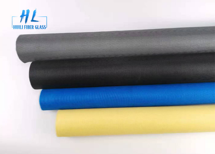 17 * 14 110g ต่อ m2 หน้าจอแมลงสีดำไฟเบอร์กลาสสำหรับ Windows และ Vents