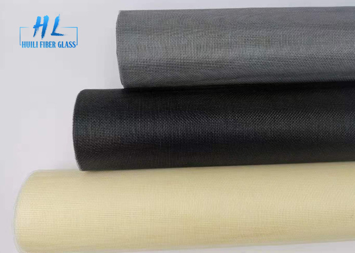 18 * 16 ตาข่ายพีวีซีไฟเบอร์กลาสตาข่ายกันยุงที่มีสีเหลือง