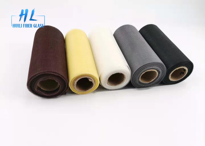 3ft 4ft 5ft * 100ft สีน้ำตาลไฟเบอร์กลาสตาข่ายกันยุงสำหรับหน้าจอหน้าต่าง