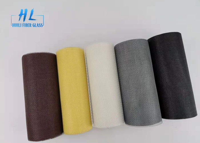 3ft 4ft 5ft * 100ft สีน้ำตาลไฟเบอร์กลาสตาข่ายกันยุงสำหรับหน้าจอหน้าต่าง