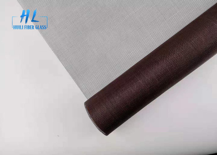 4ft * 100ft สีน้ำตาลสีไฟเบอร์กลาสหน้าจอหน้าต่างธรรมดาสานกันฝุ่น