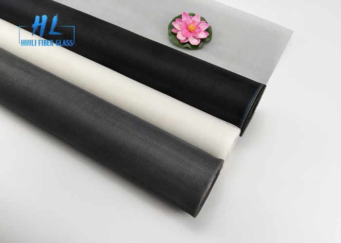 หน้าจอไฟเบอร์กลาสสีเทาและสีขาวบิน 18 * 15 ตาข่ายต่อต้านแมลง
