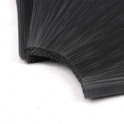 15 มม 16 มม PP pleated Mesh สีดํา Plisse หนอน