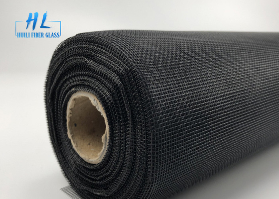 4ft * 30m 120gsm ดำบินไฟเบอร์กลาสหน้าจอเคลือบ PVC